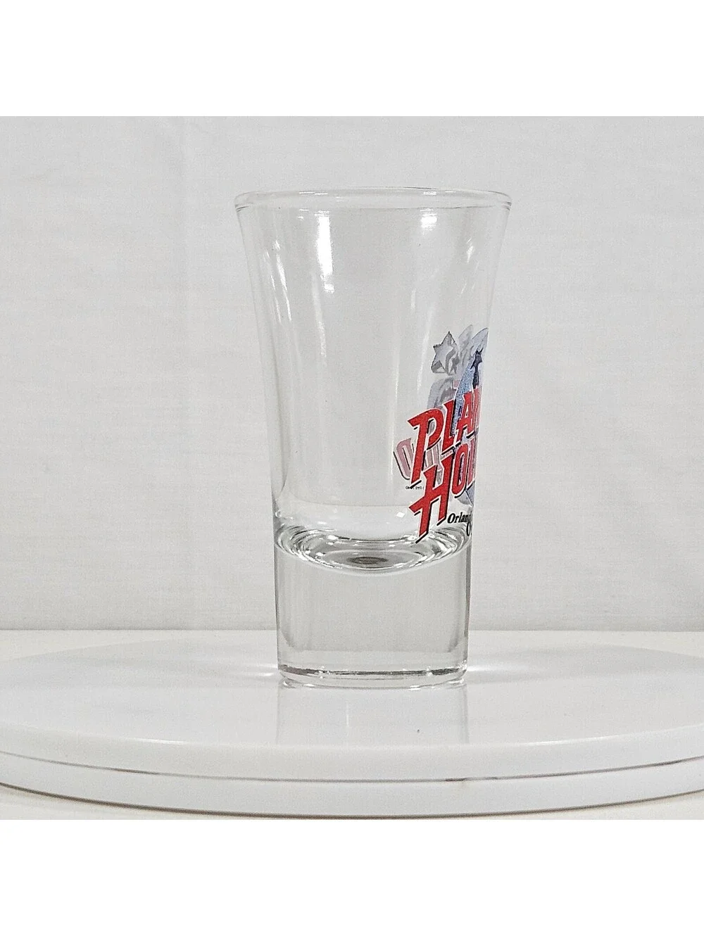 Vintage Planet Hollywood Orlando Shot Glass Souvenir Collectible Barware Clear